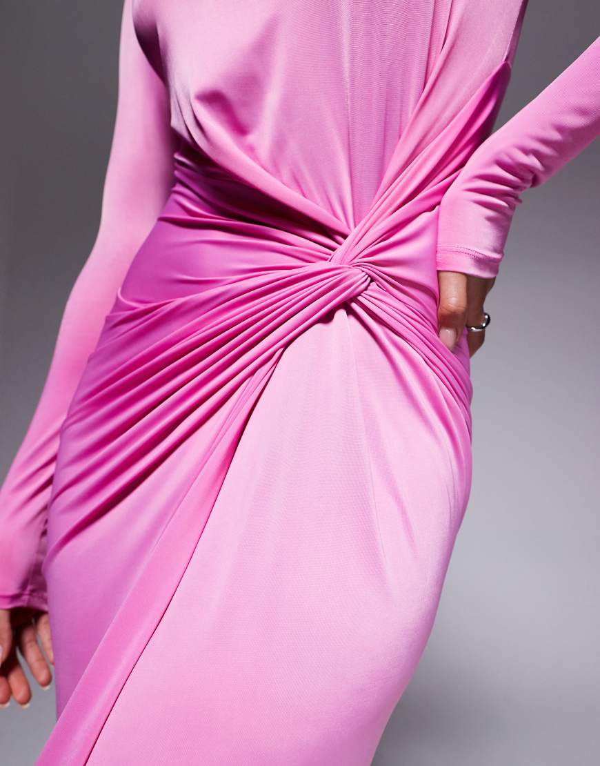 Daska exclusive high neck maxi dress in pink