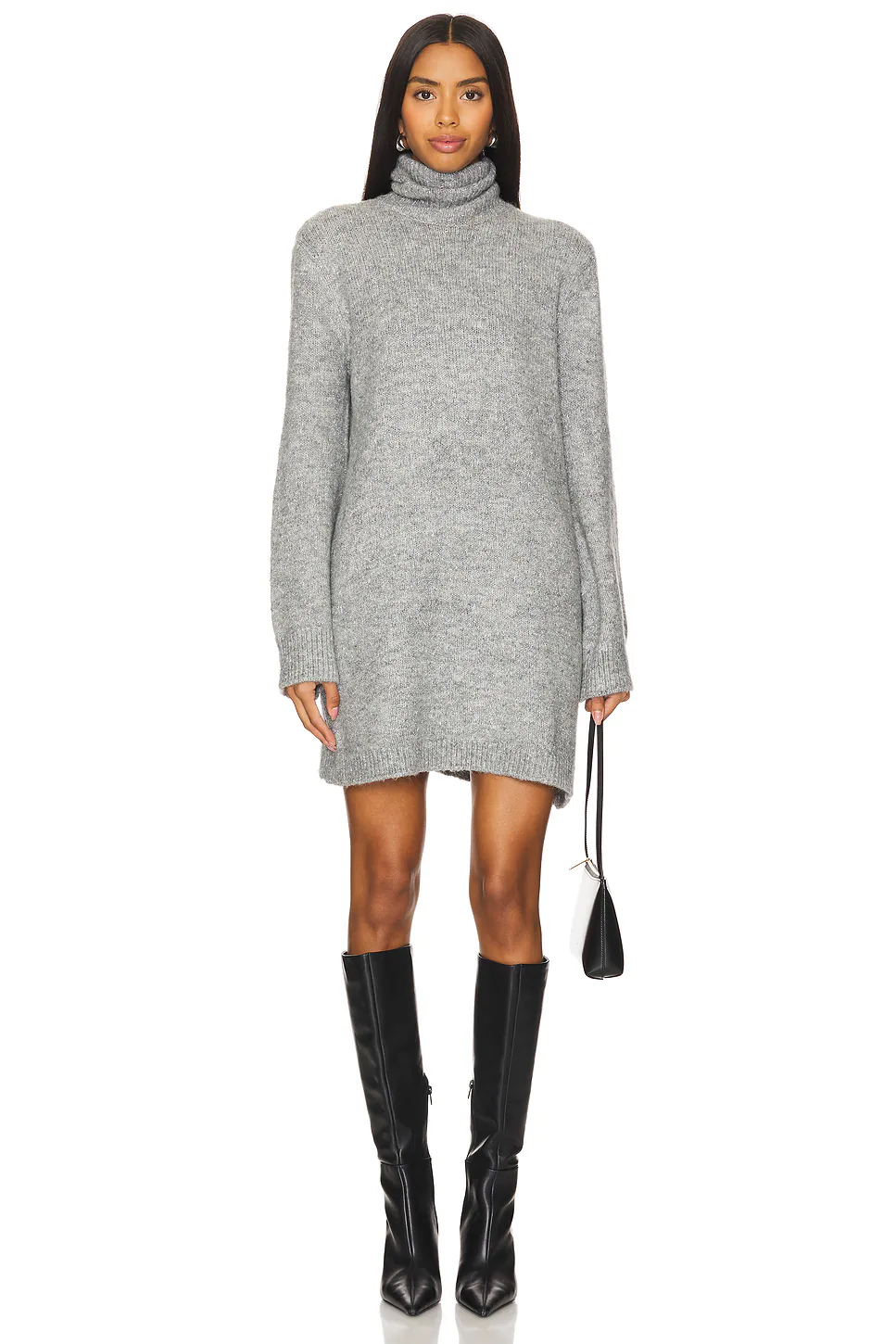 Abbie Sweater Dress in Heather Grey