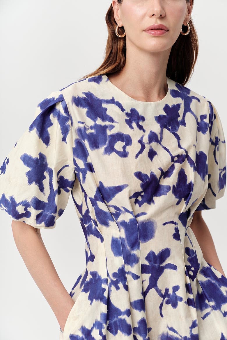Jadira Puff Sleeve Mini Dress With Pockets