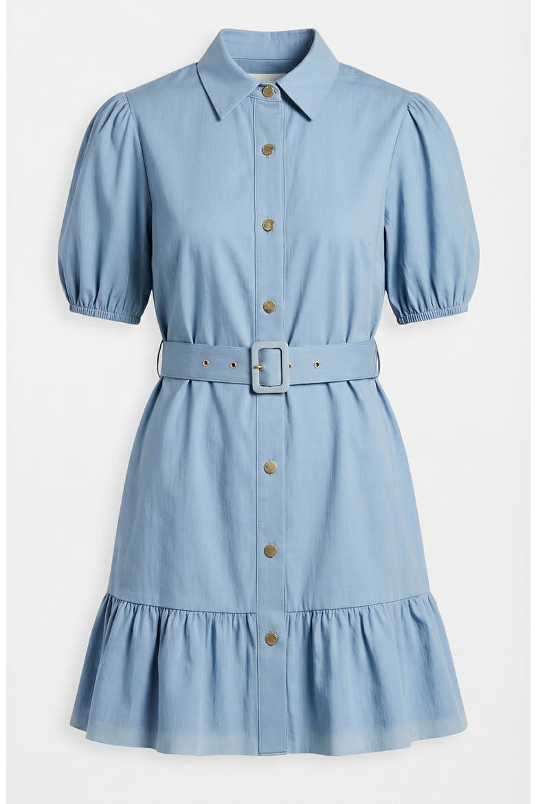 Belted Button Up Mini Dress