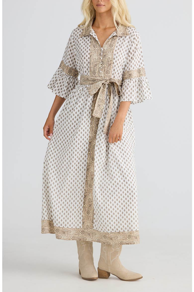 Aurelia Print Tie Waist Maxi Dress
