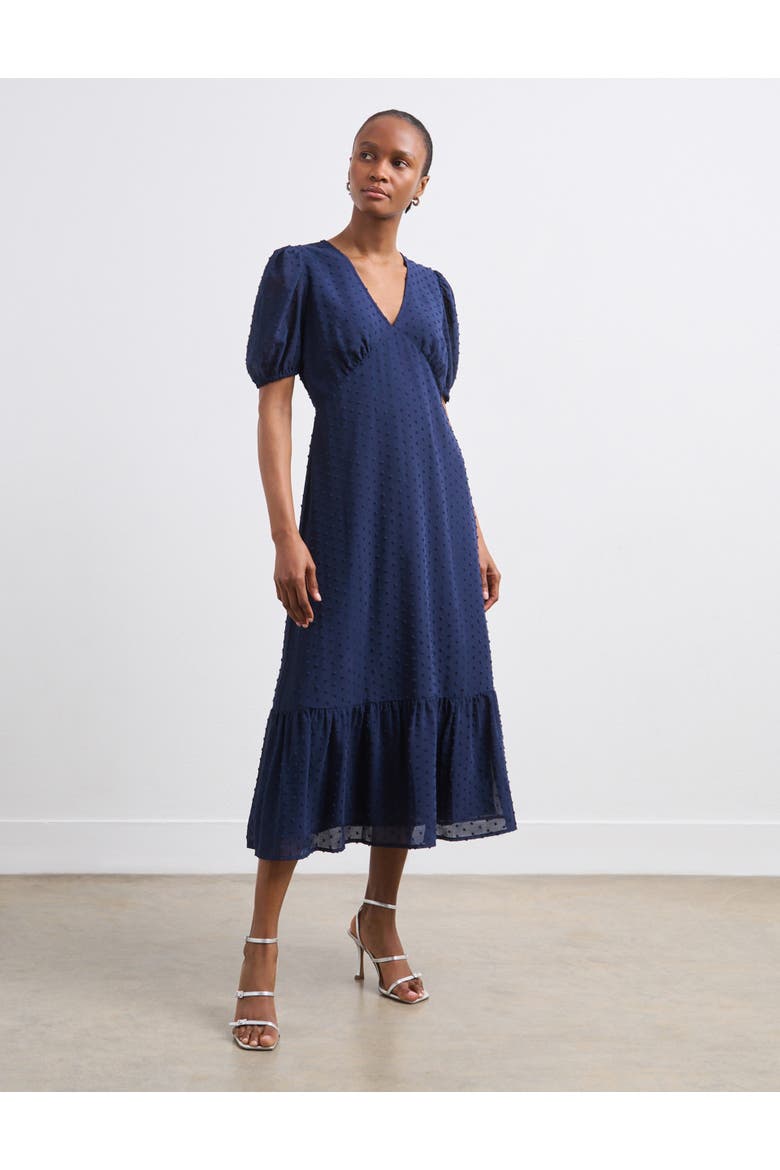 Loretta V-Neck Georgette Midi Dress