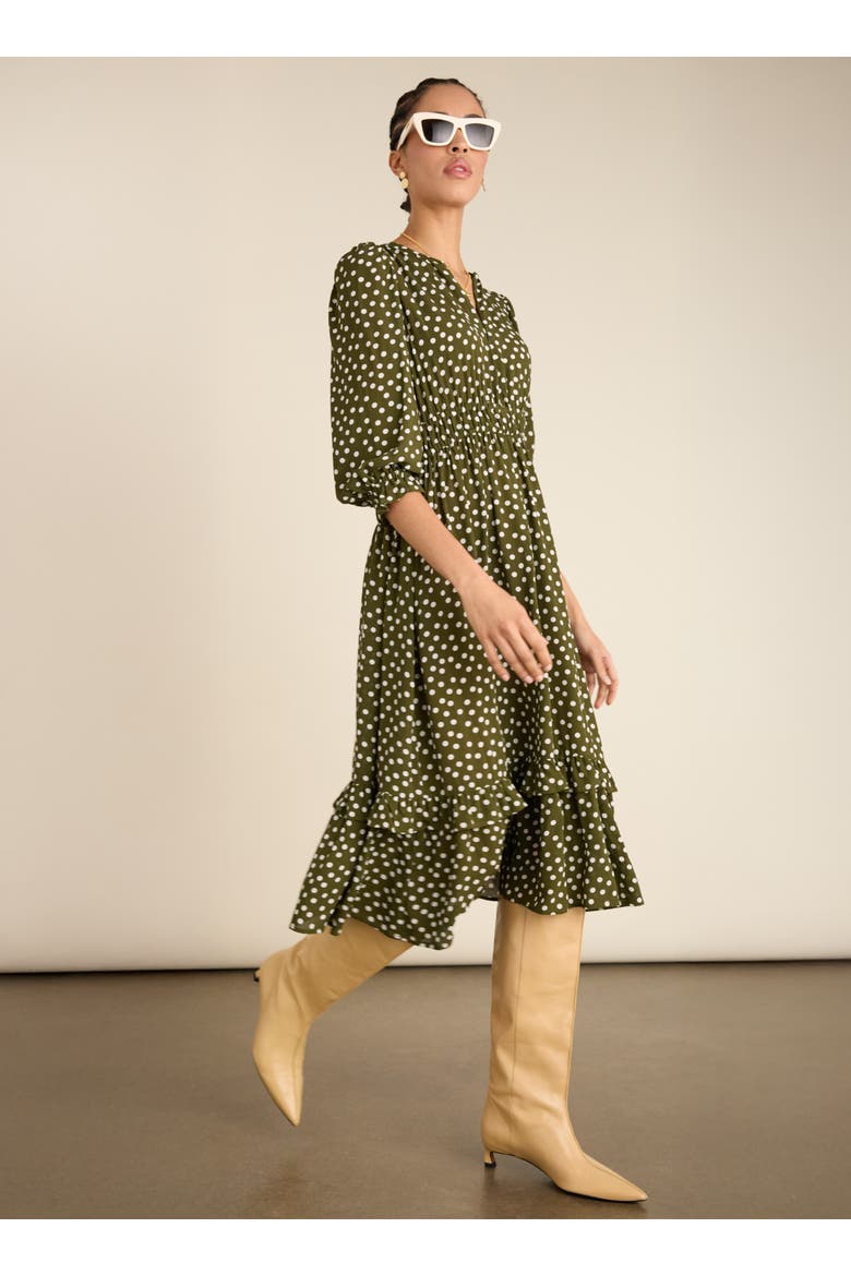 Christine Printed Midi Dress
