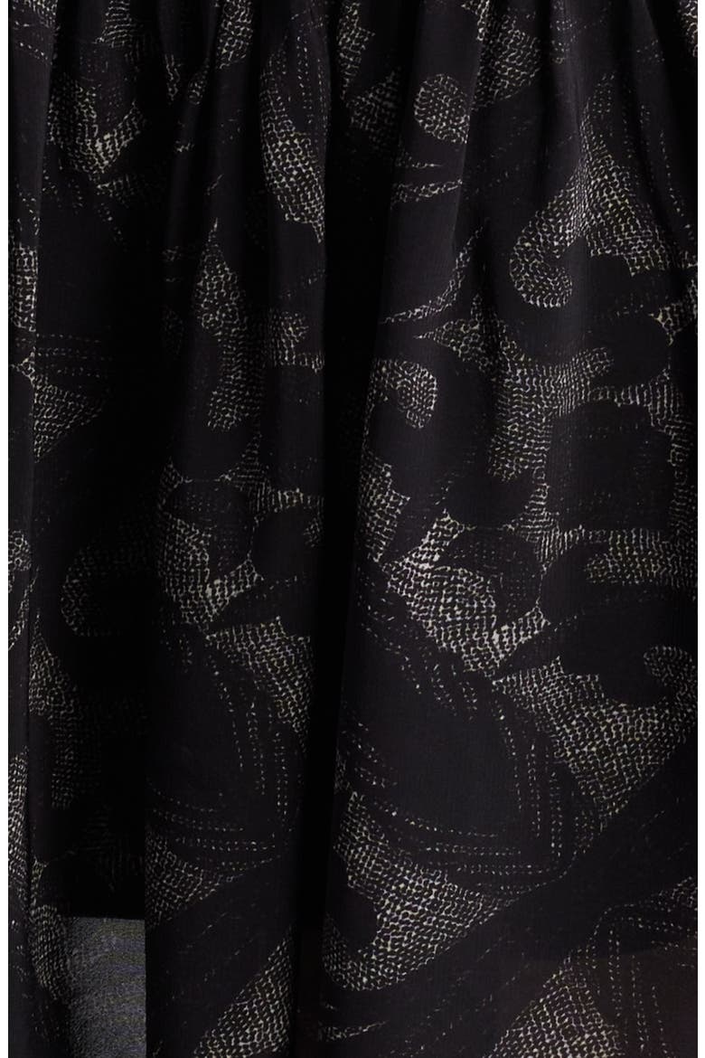 Landry Long Sleeve Leaf Print Dress