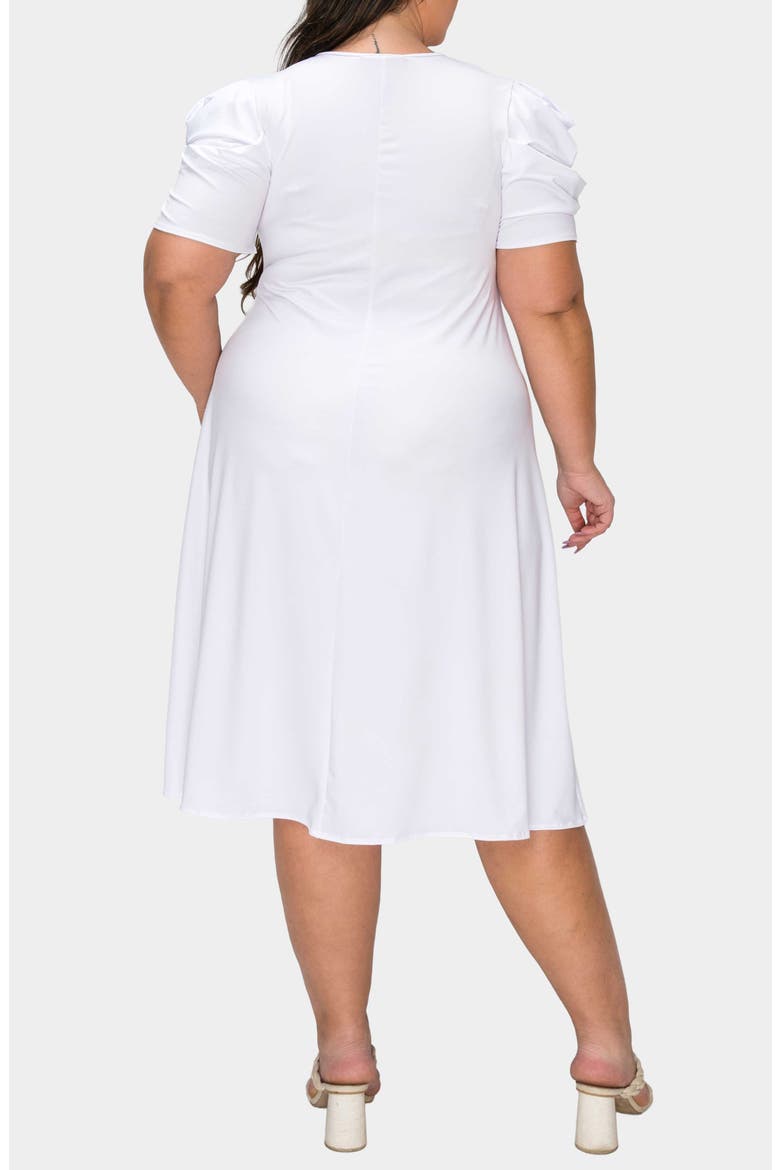Aleyna Puff Sleeve A-Line Dress