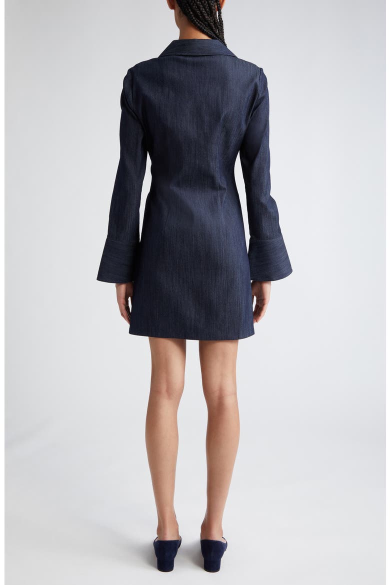 McKenna Twist Front Long Sleeve Denim Minidress