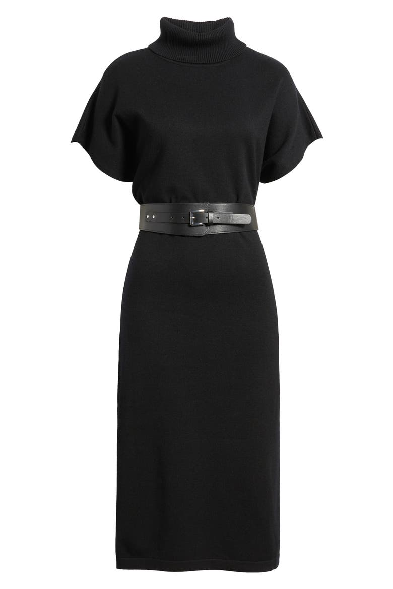 Turtleneck Midi Sweater Dress