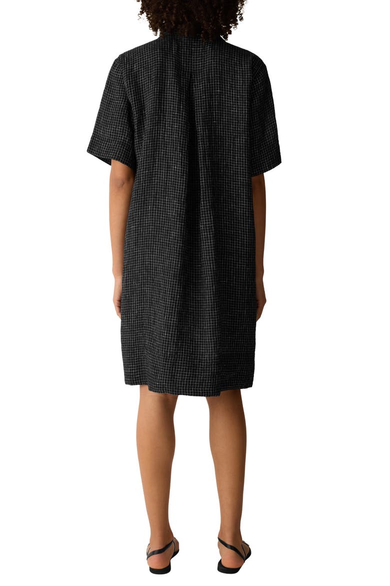 Print Elbow Sleeve Shirtdress