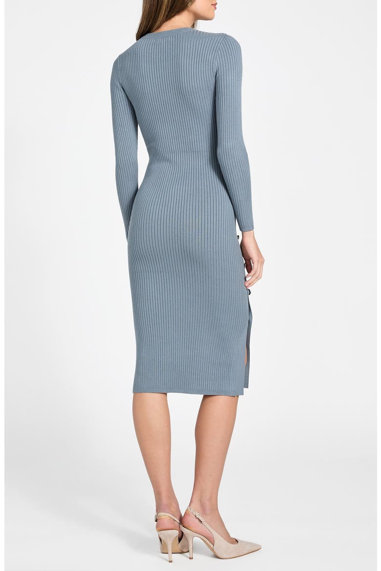 Ribbed Long Sleeve Sweater Dress