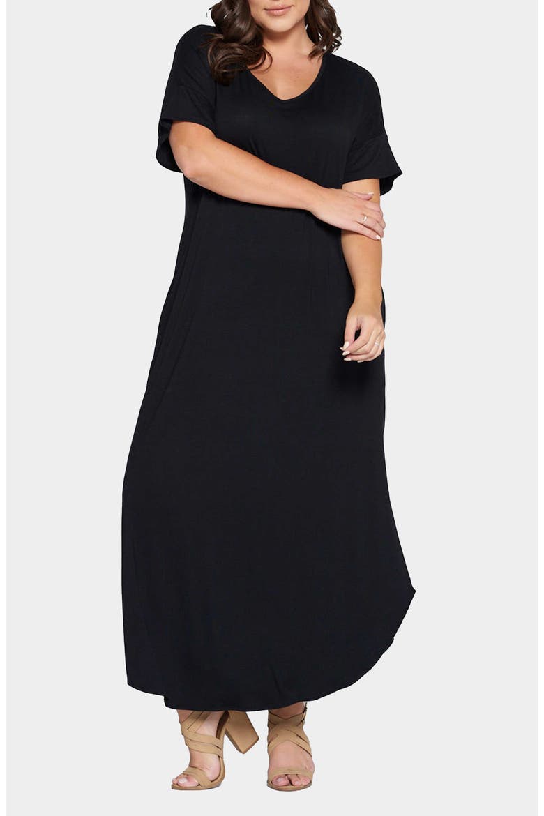 Short Sleeve Jersey Maxi Dress