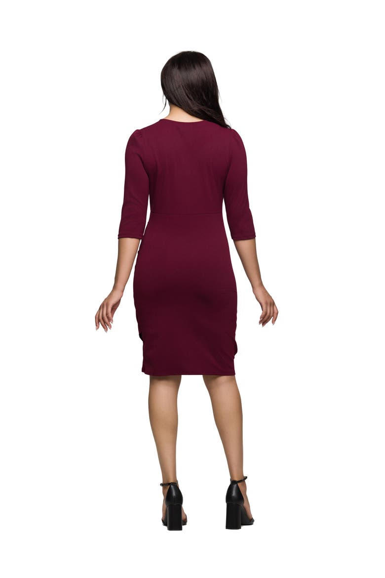 V-neck Faux Wrap Dress