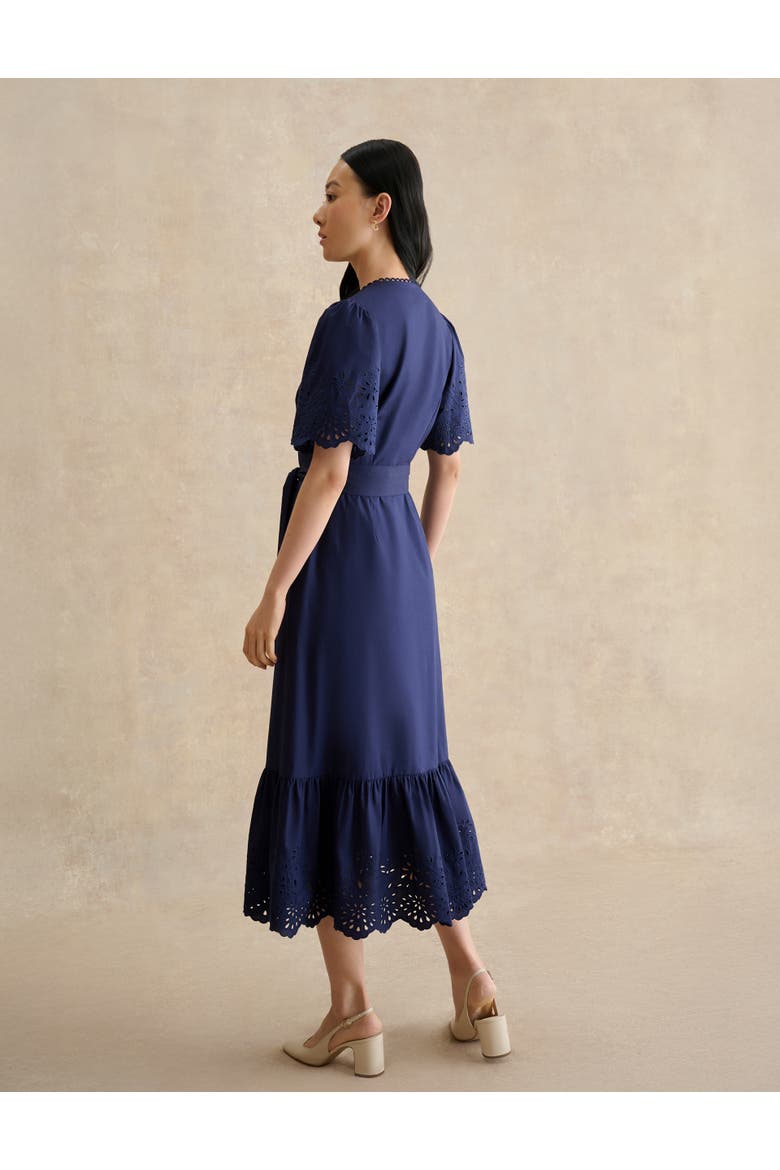 Meghan Broderie Cutwork Midi Dress