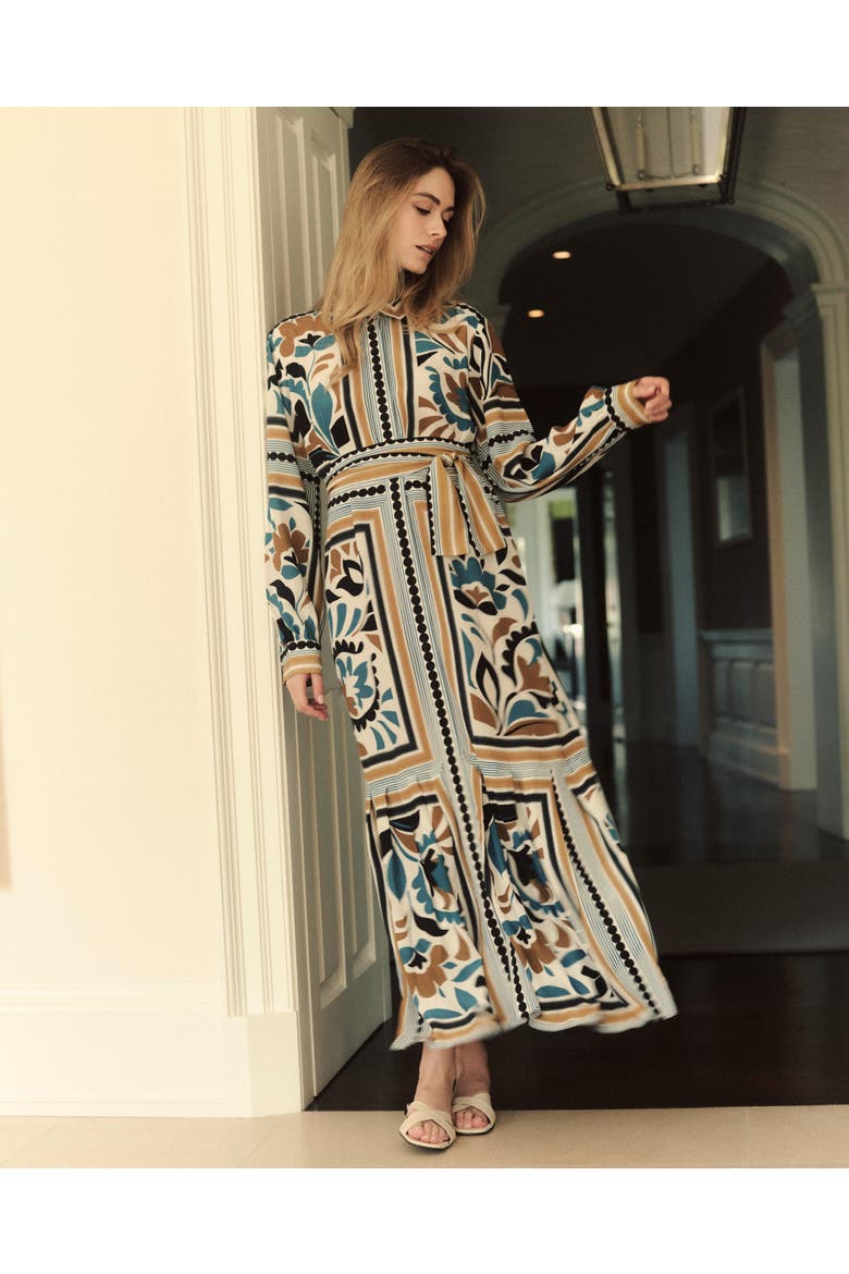 Rowan Printed Midi Shirt Dress