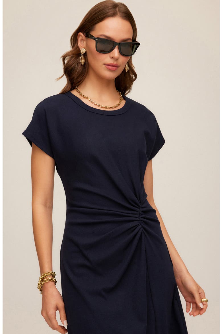 Aveline Side Twist Midi Dress