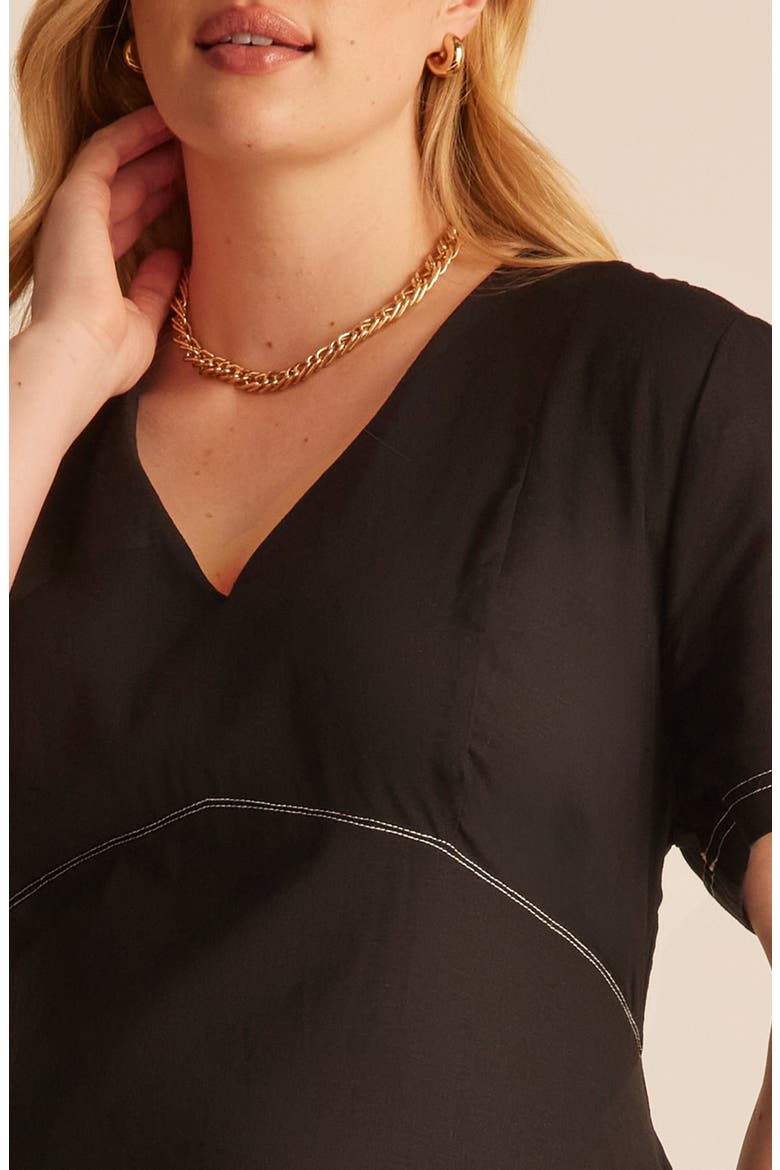 Alena Linen Blend Midi Dress