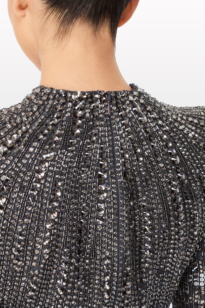 Rory Embellished Mock-Neck Maxi Dress