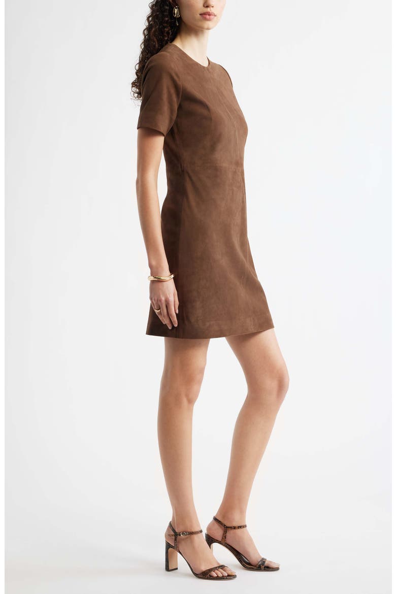 Sculpted Suede Minidress