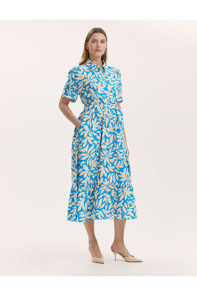 Liana Floral Midi Tiered Dress