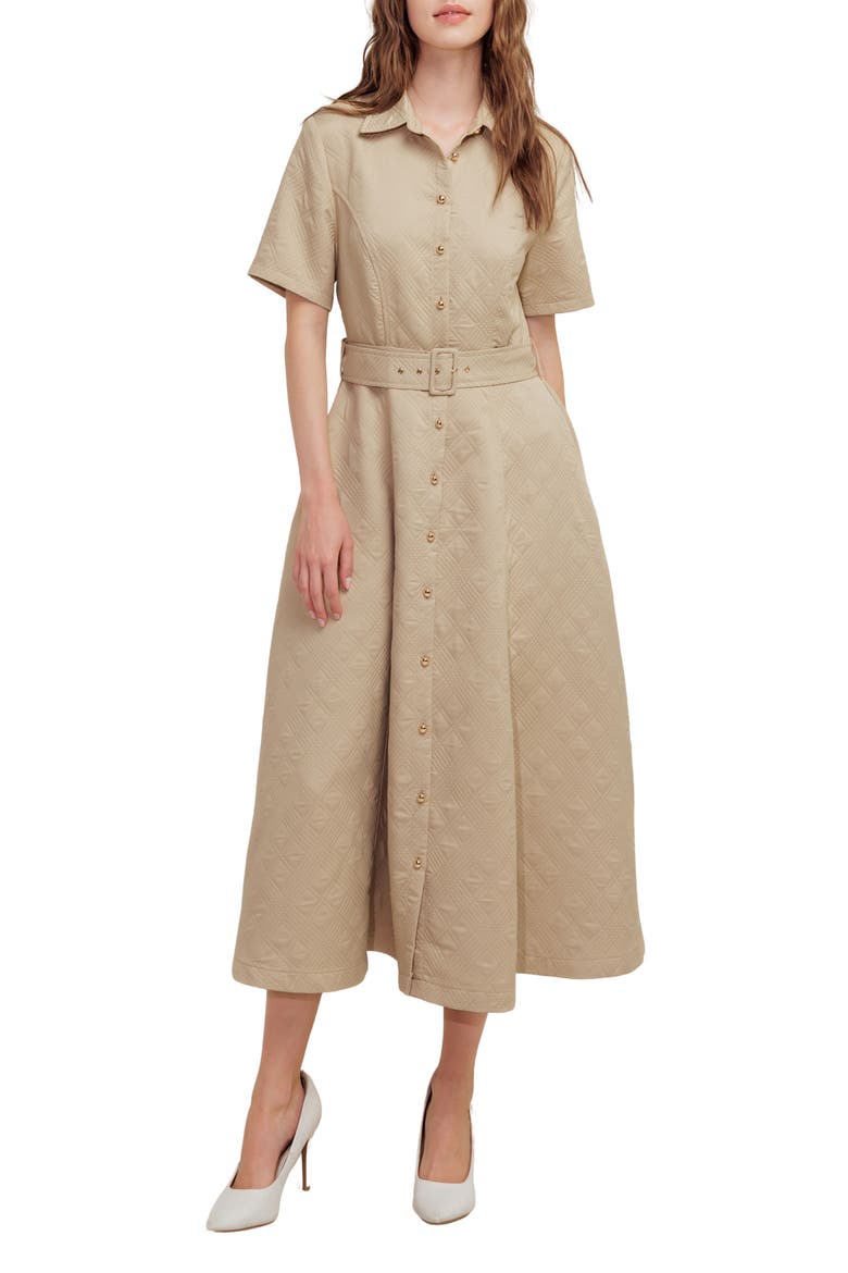 Diamond Stitched A-Line Dress