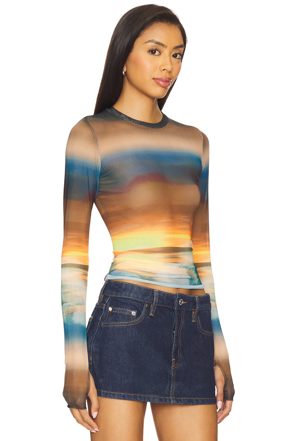 AFRM Kaylee Top in Ocean Ombre - Image 2