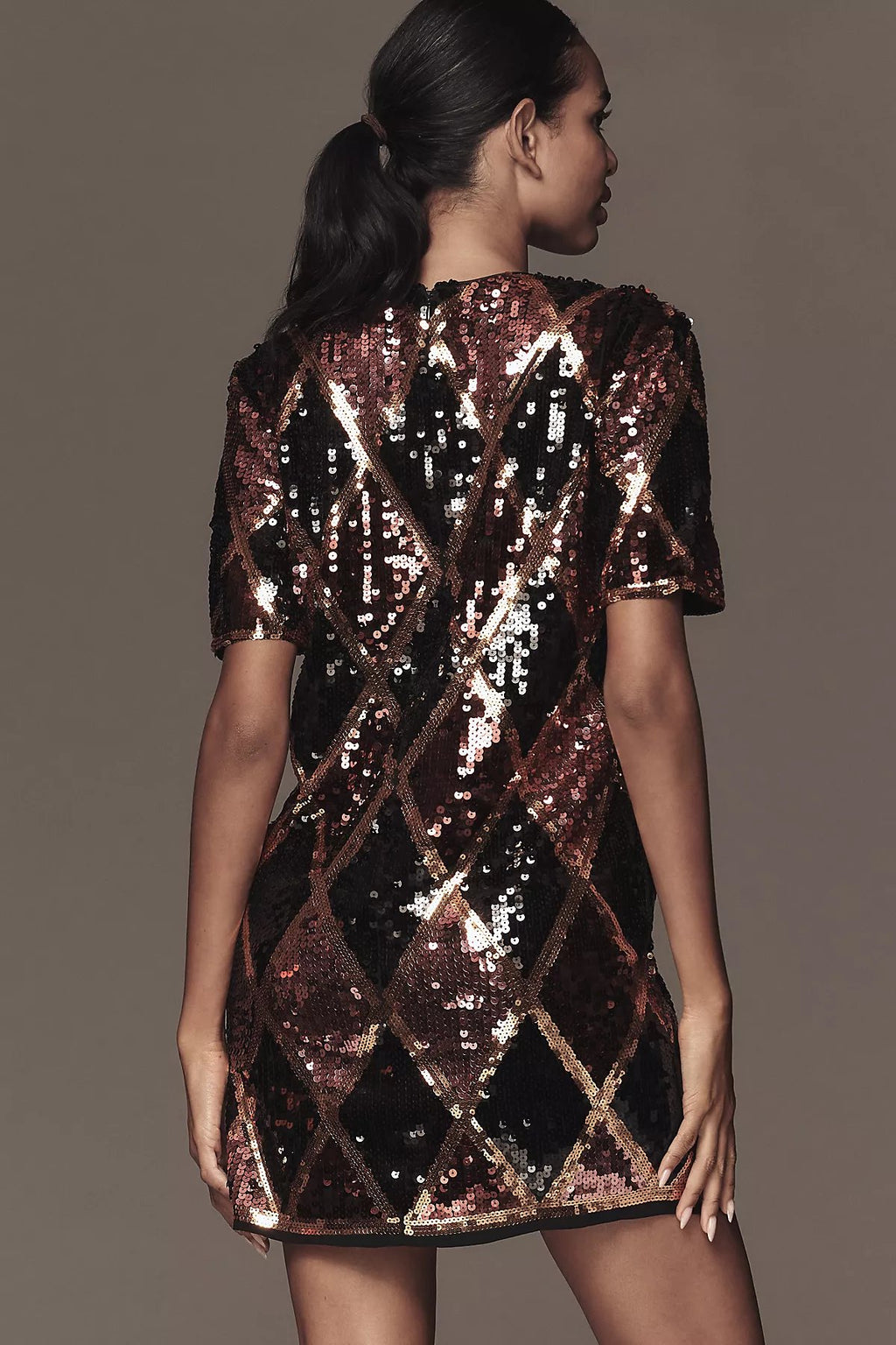 Endless Rose Short-Sleeve Sequin Mini Dress - Image 3
