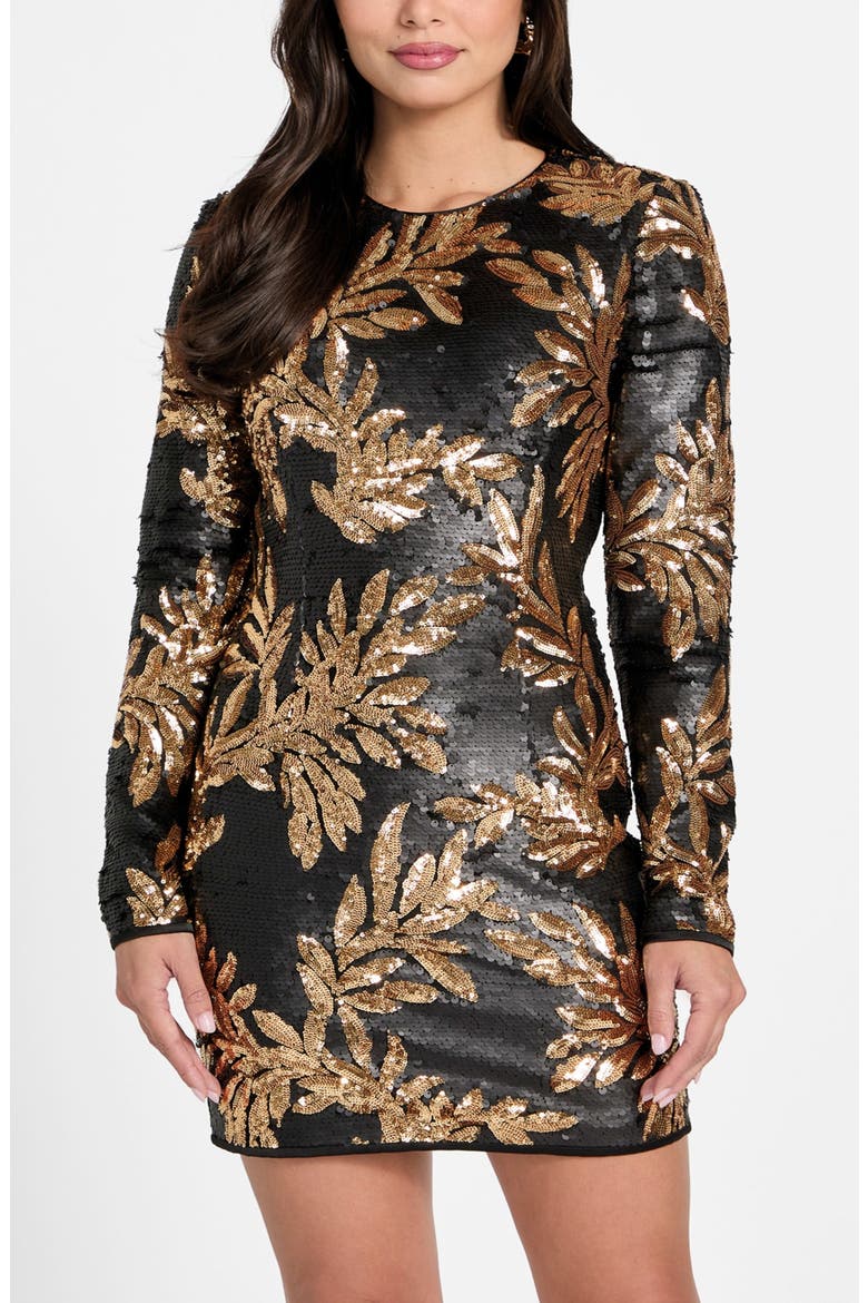 Daisy Sequin Long Sleeve Minidress