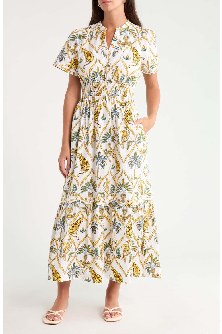 Belraj Tiered Cotton Poplin Maxi Dress