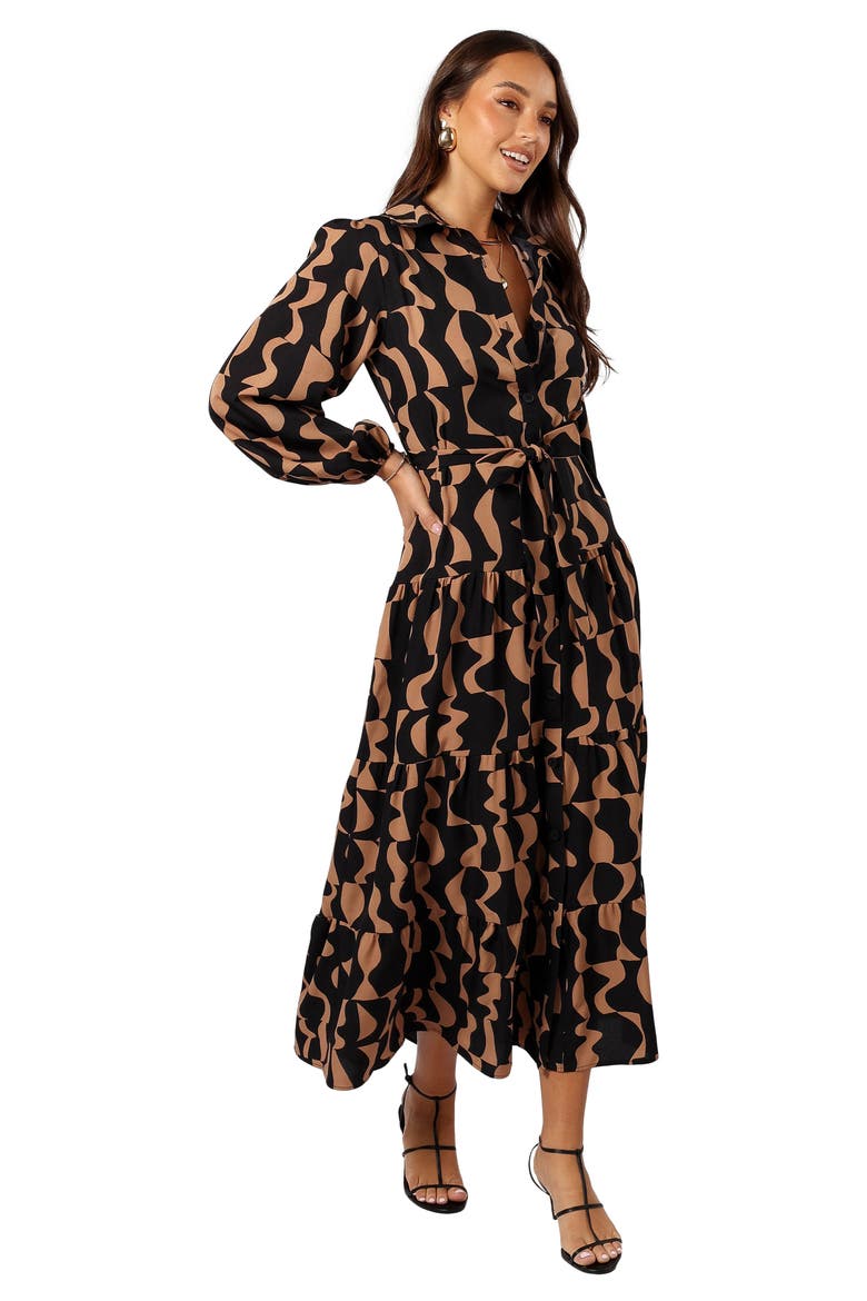 Lincoln Tie Waist Long Sleeve Maxi Dress