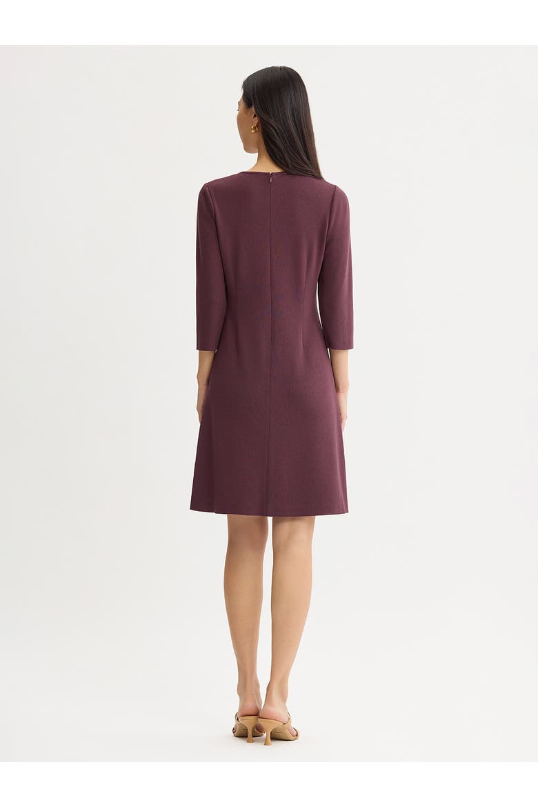 Floral Embroidered A-Line Soft Knit Dress
