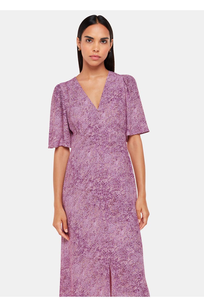 Diagonal Snake Midi Dress