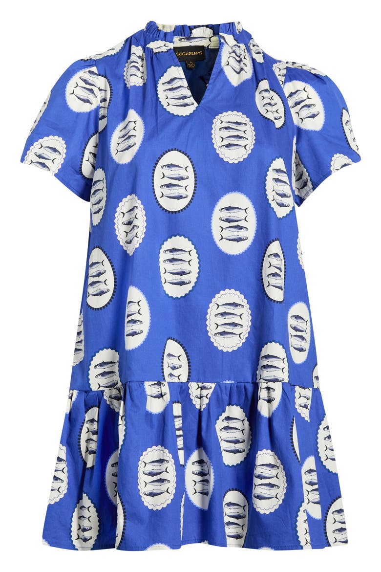 Sardine Sea Azari Cotton Shift Minidress