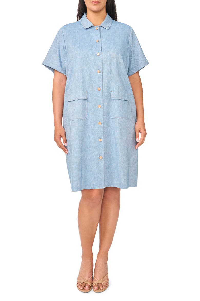 Button-Up Pocket Shirtdress