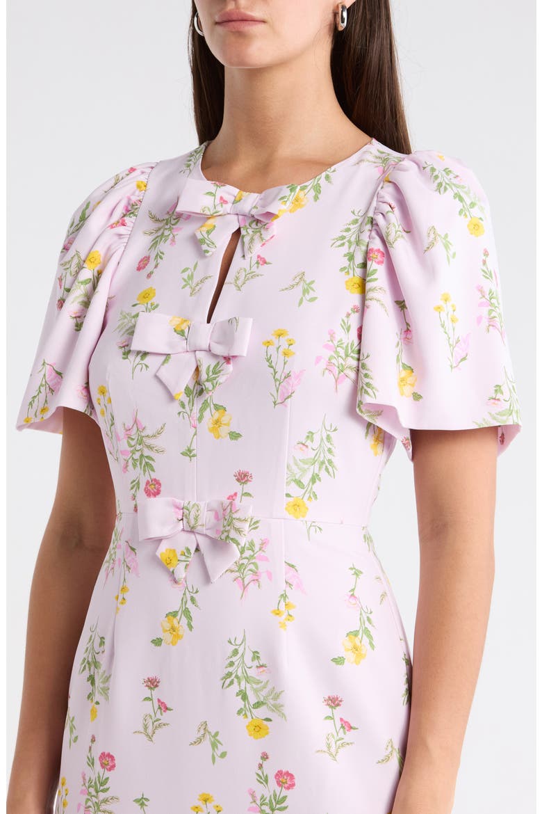 Margote Floral Bow Midi Dress
