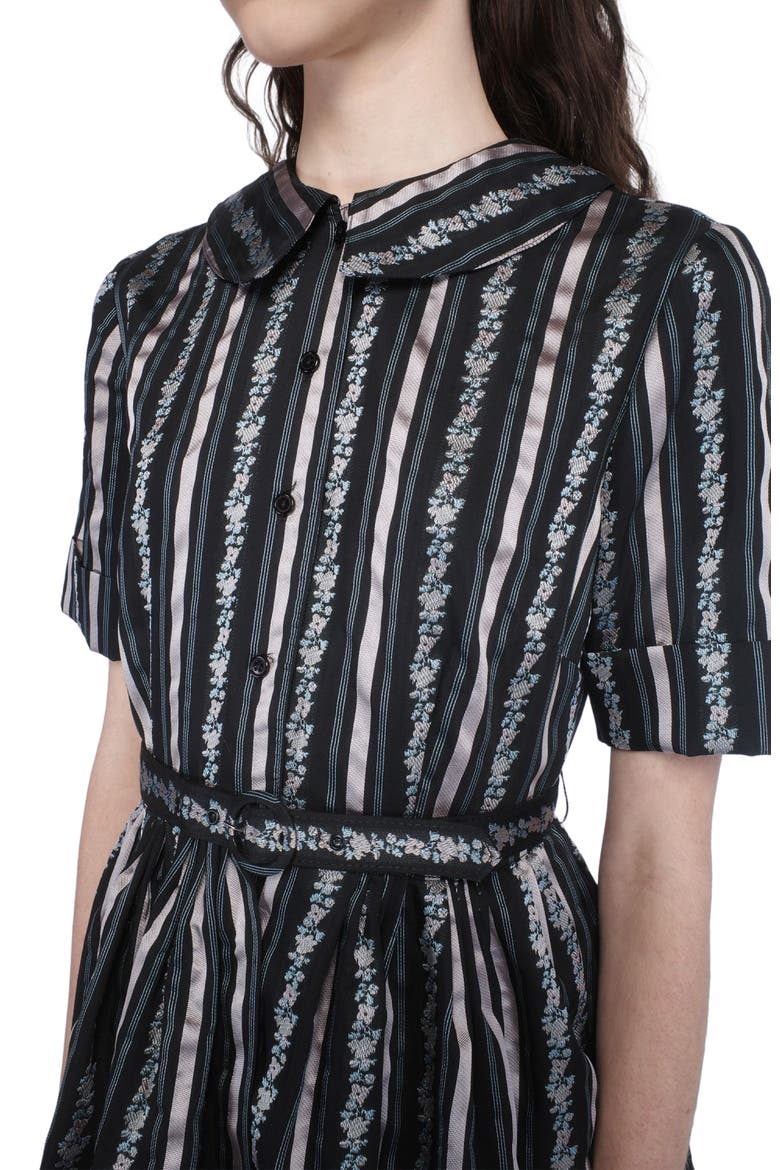 Ribbon Roses Belted Mini Dress