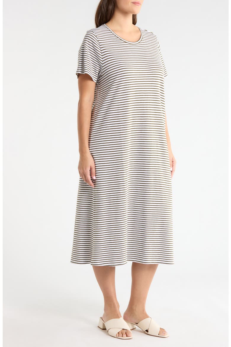 Stripe T-Shirt Midi Dress