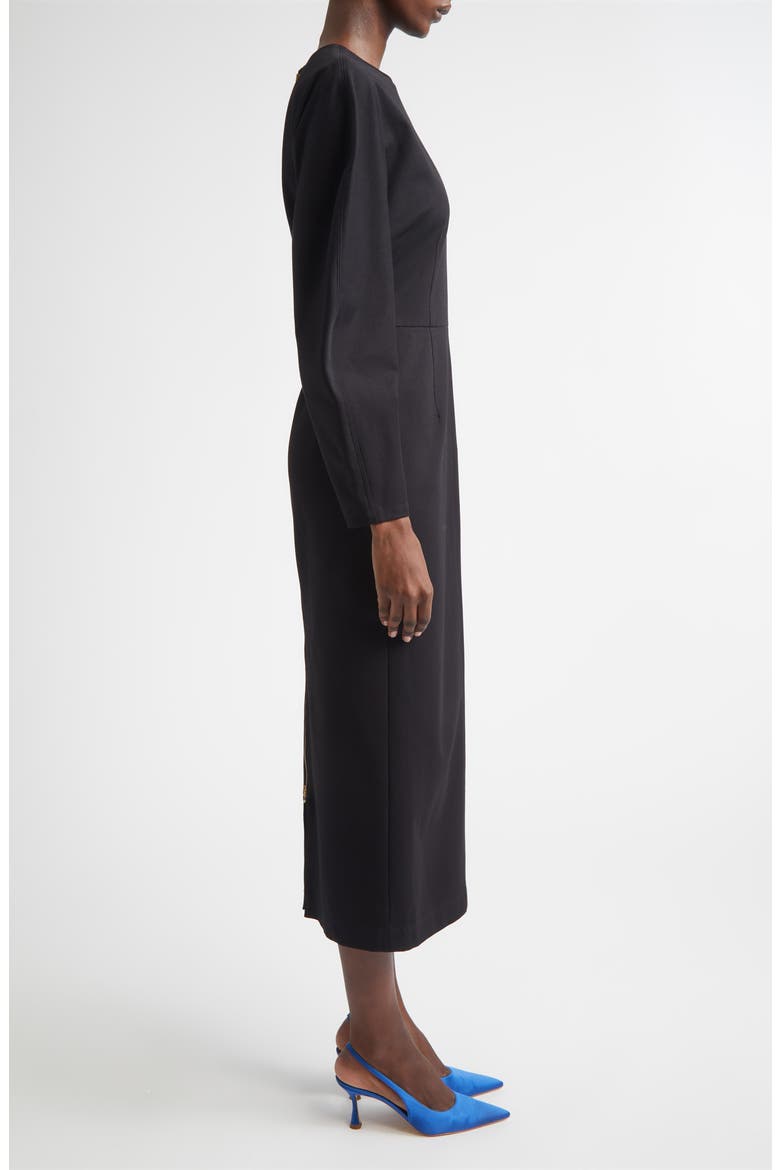 Arc Sleeve Midi Dress