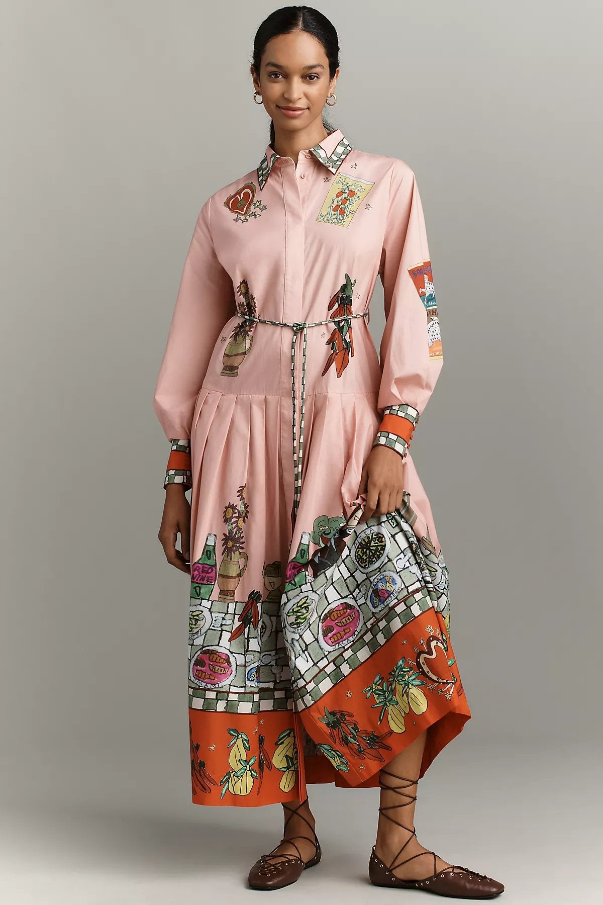 ALÉMAIS Contessa Cotton Midi Shirt Dress - Image 1