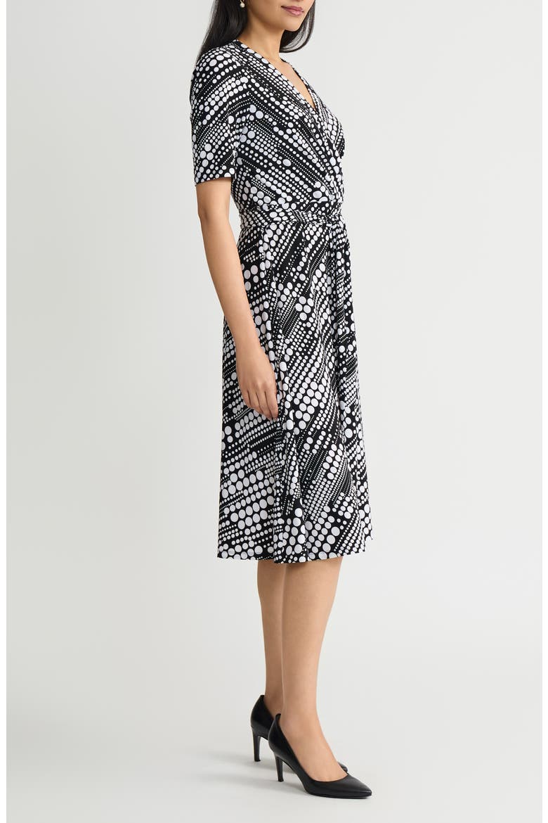 Pleated Tie Belt Dress