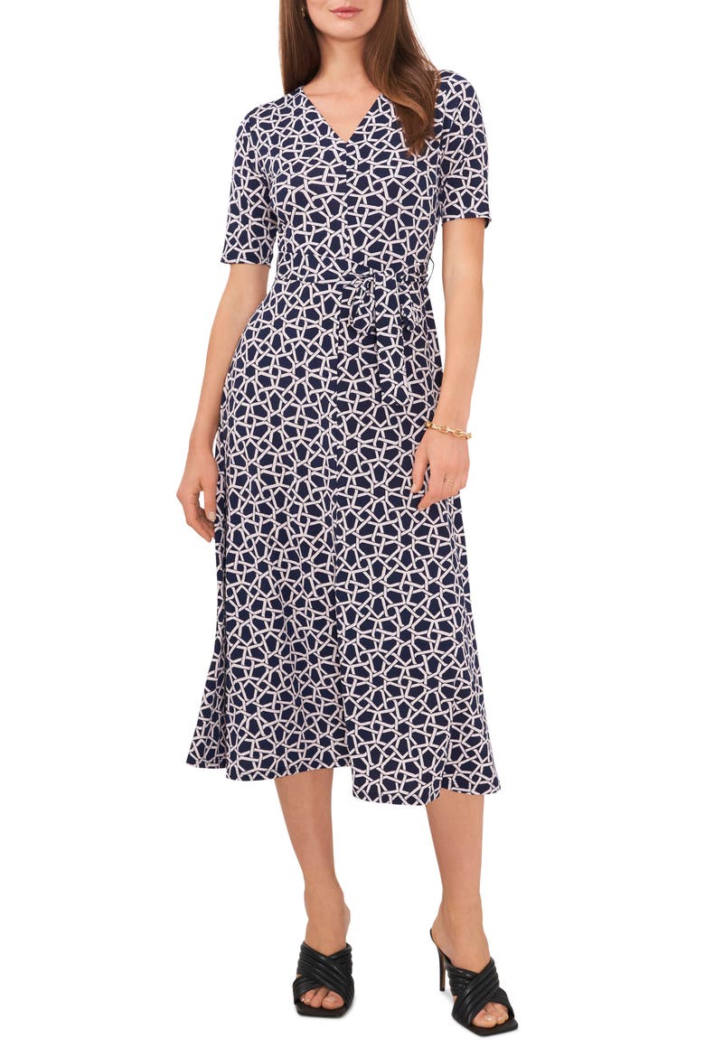 Geo Knit Midi Dress