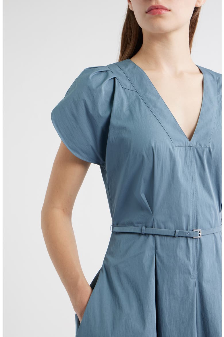Demnilia Belted Cotton Blend Midi Dress