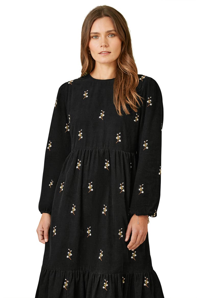 Long Sleeve Midi Floral Dress