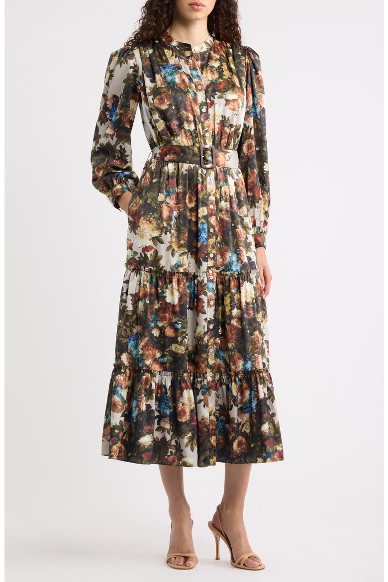 The Lilou Floral Print Long Sleeve Maxi Dress