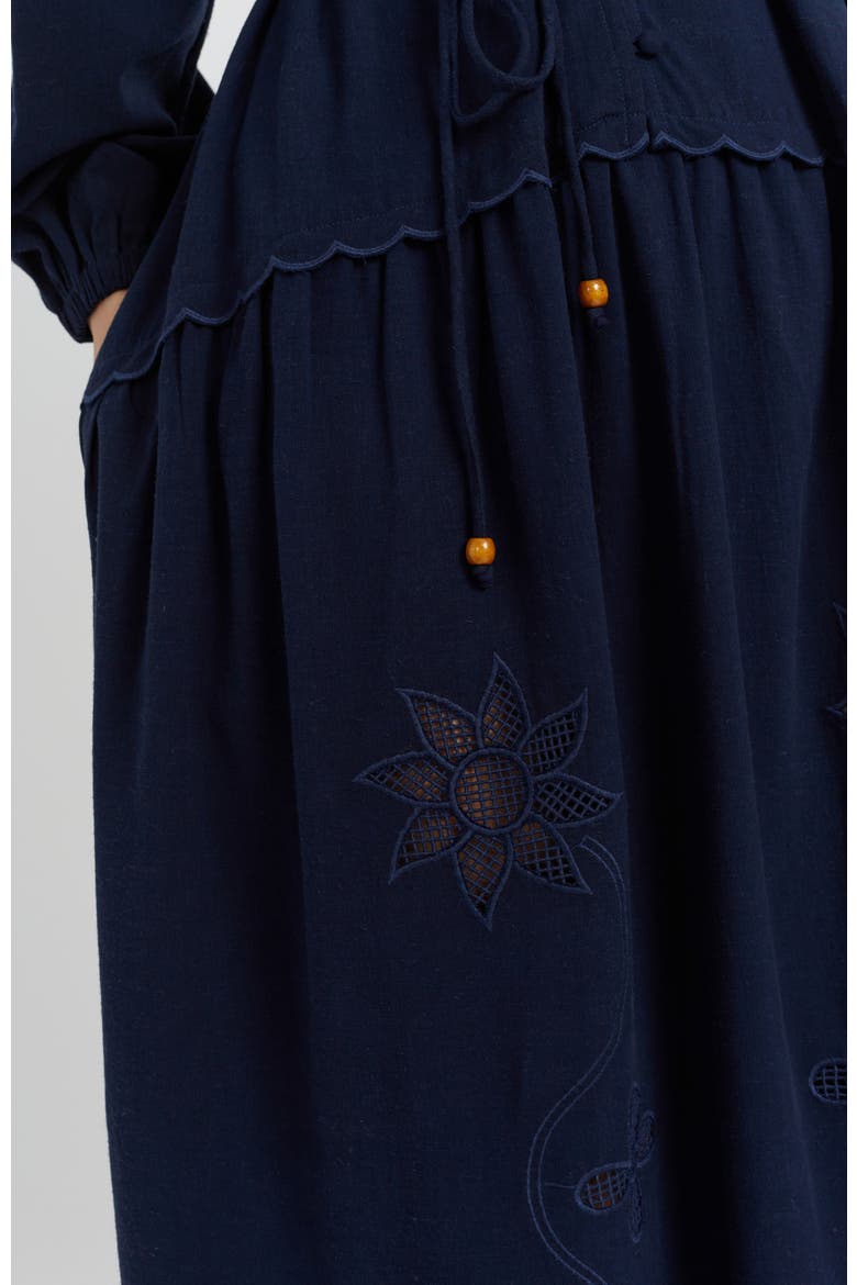 Sienna Linen-Blend Broderie Dress
