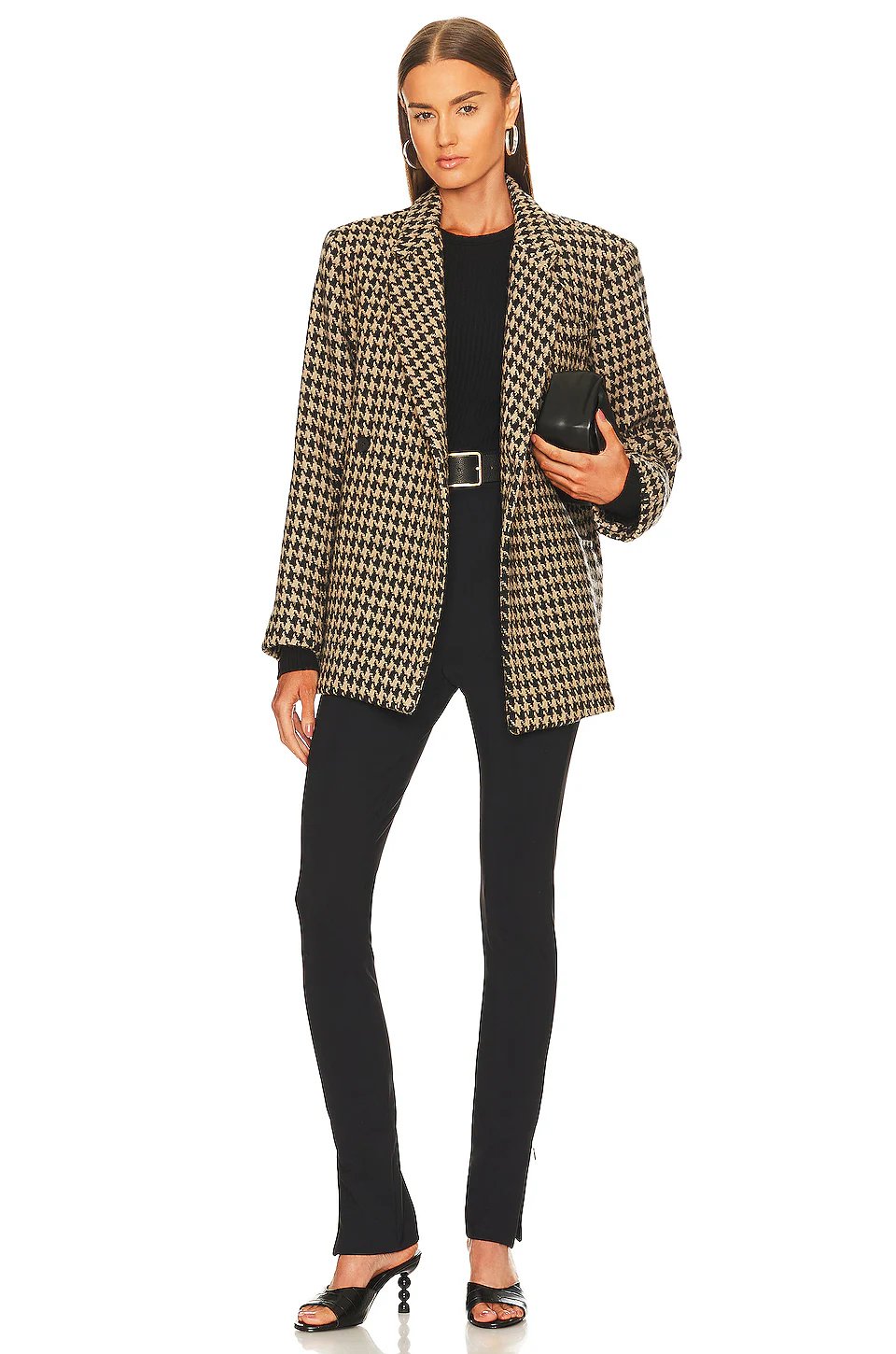 AGOLDE Alma Shrunken Crew Neck Tee in Black - Image 4