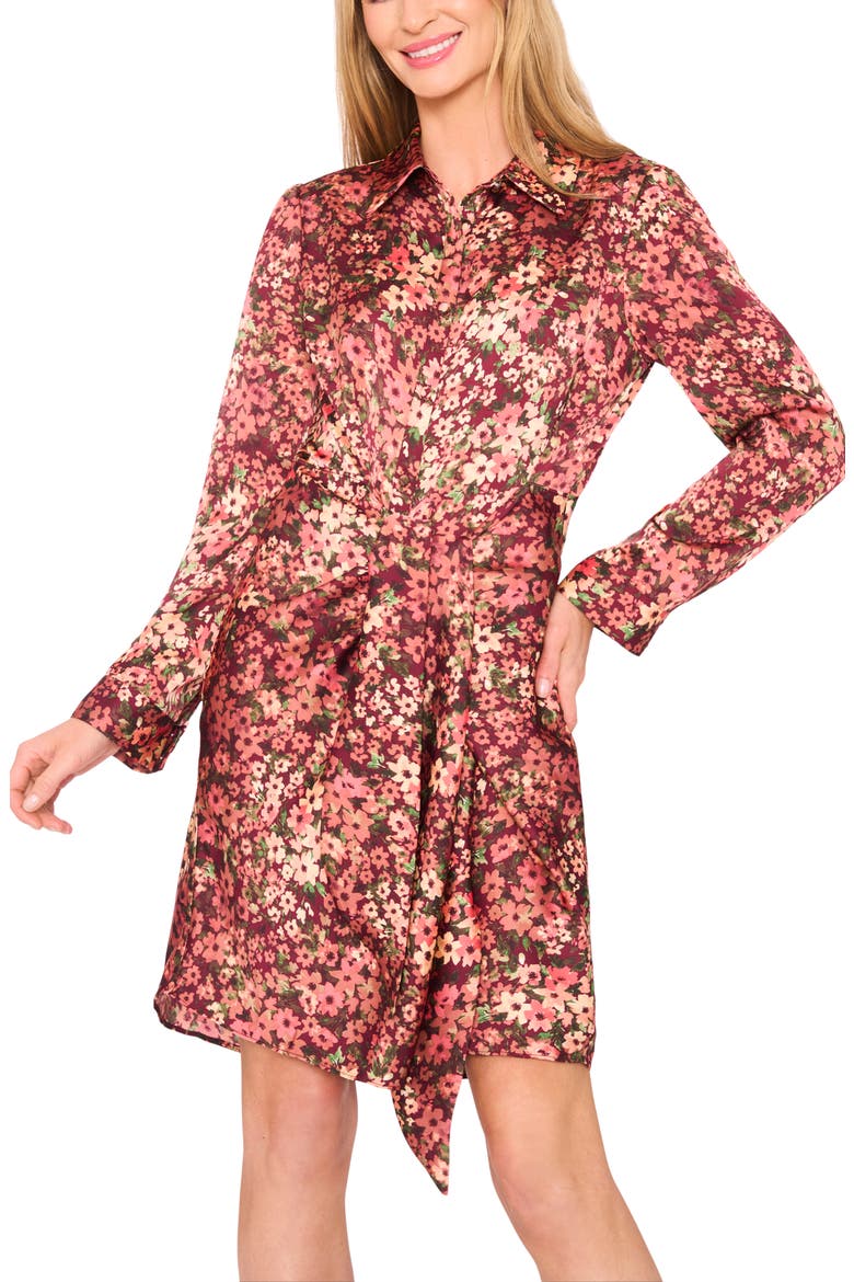 Floral Long Sleeve Shirtdress