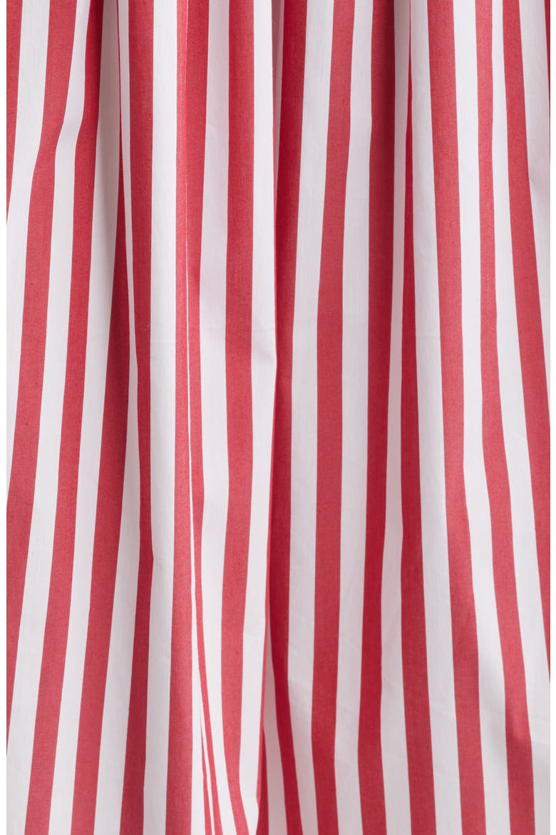 Stripe Cotton Blend Shirtdress