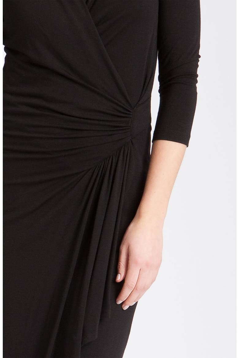 Cascade Faux Wrap Dress