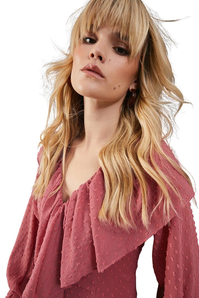 Dobby Chiffon Midi Dress