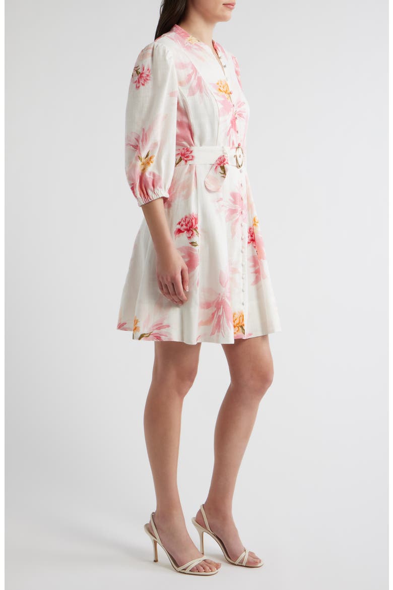 Floral Print Belted Dress