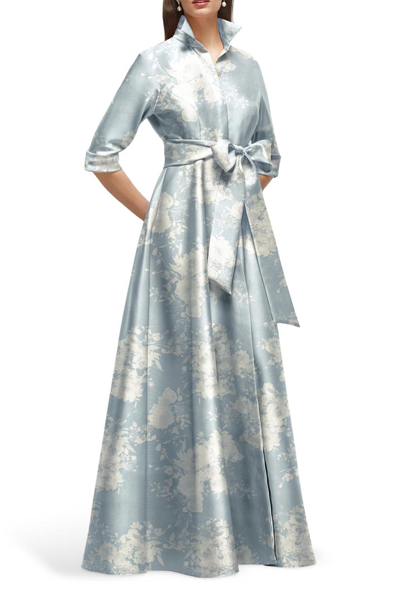 Floral Satin Twill Ballgown
